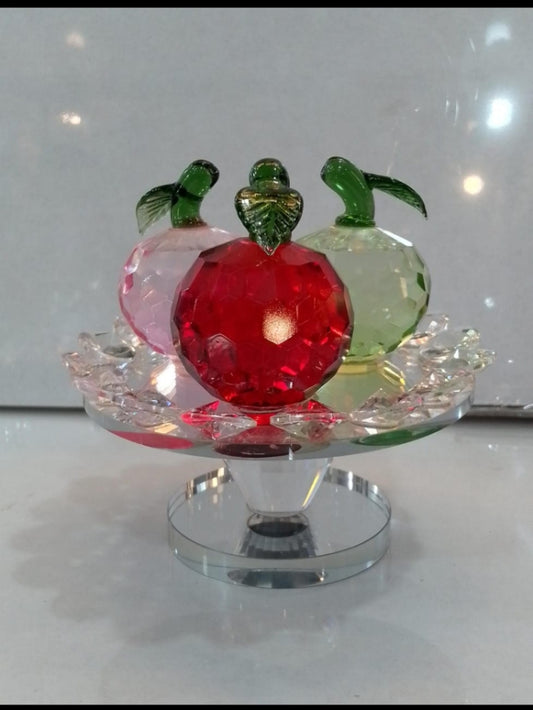 Etched Glass Cube with 3D Design